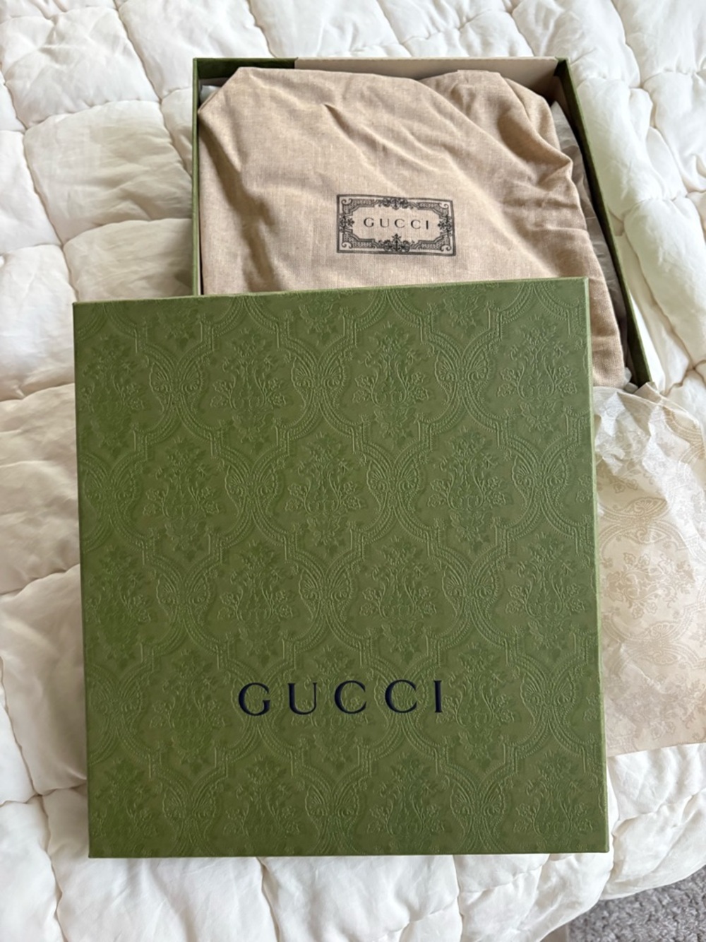 Gucci Cream Leather Platform Sandals with Wood-Effect Heel - Picture 5 of 15